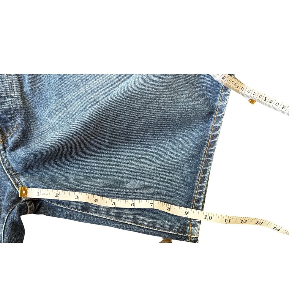 AGOLDE Mid Wash Denim Jean Shorts - Blue - Picture 12 of 13